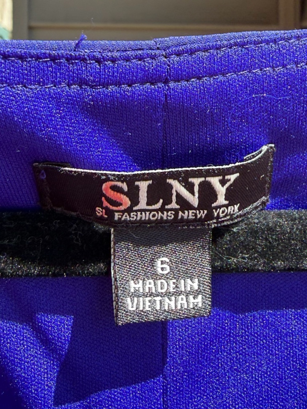 🆕🫐SLNY Blue Layered Chiffon Dress Size 6 Ruffle Cocktail Party Wedding Guest - Picture 14 of 16